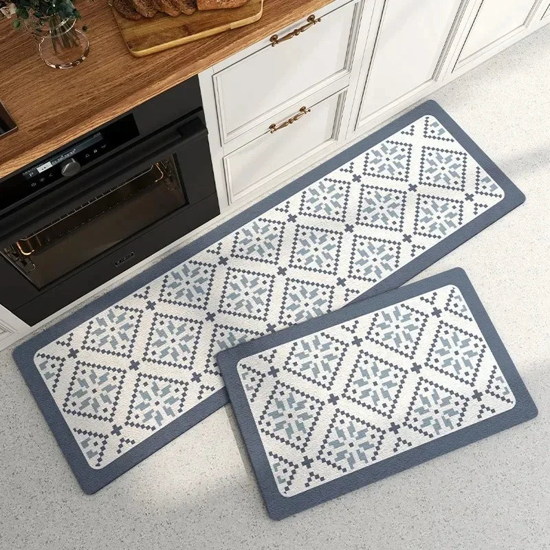 Oil-Proof Leather Kitchen Rug - handmade