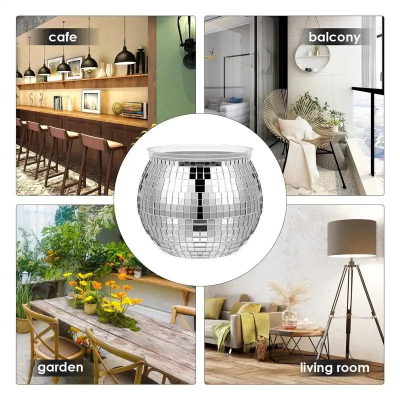 Disco Ball Flower Vase - handmade