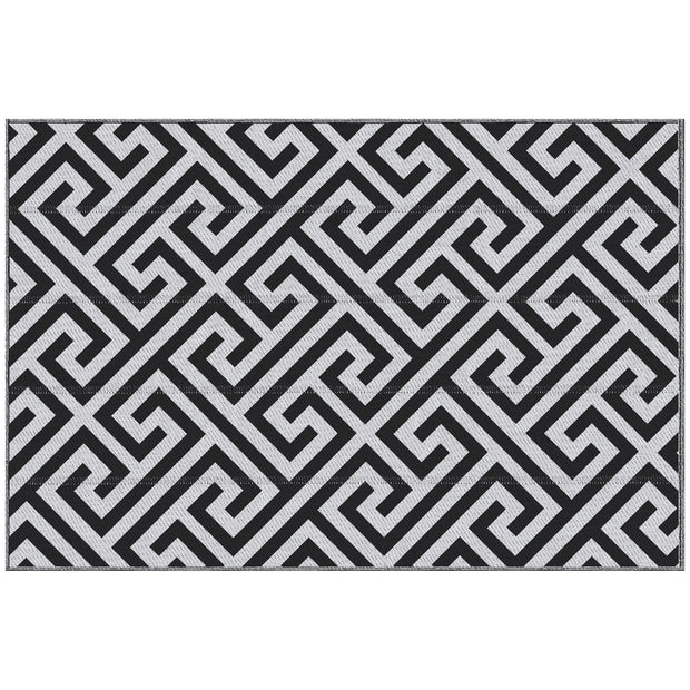 Outsunny 121 x 182 cm(4x6ft) Outdoor Rug Reversible Mat Plastic Straw Rug Portable RV Camping Mat for Garden Deck Picnic Indoor