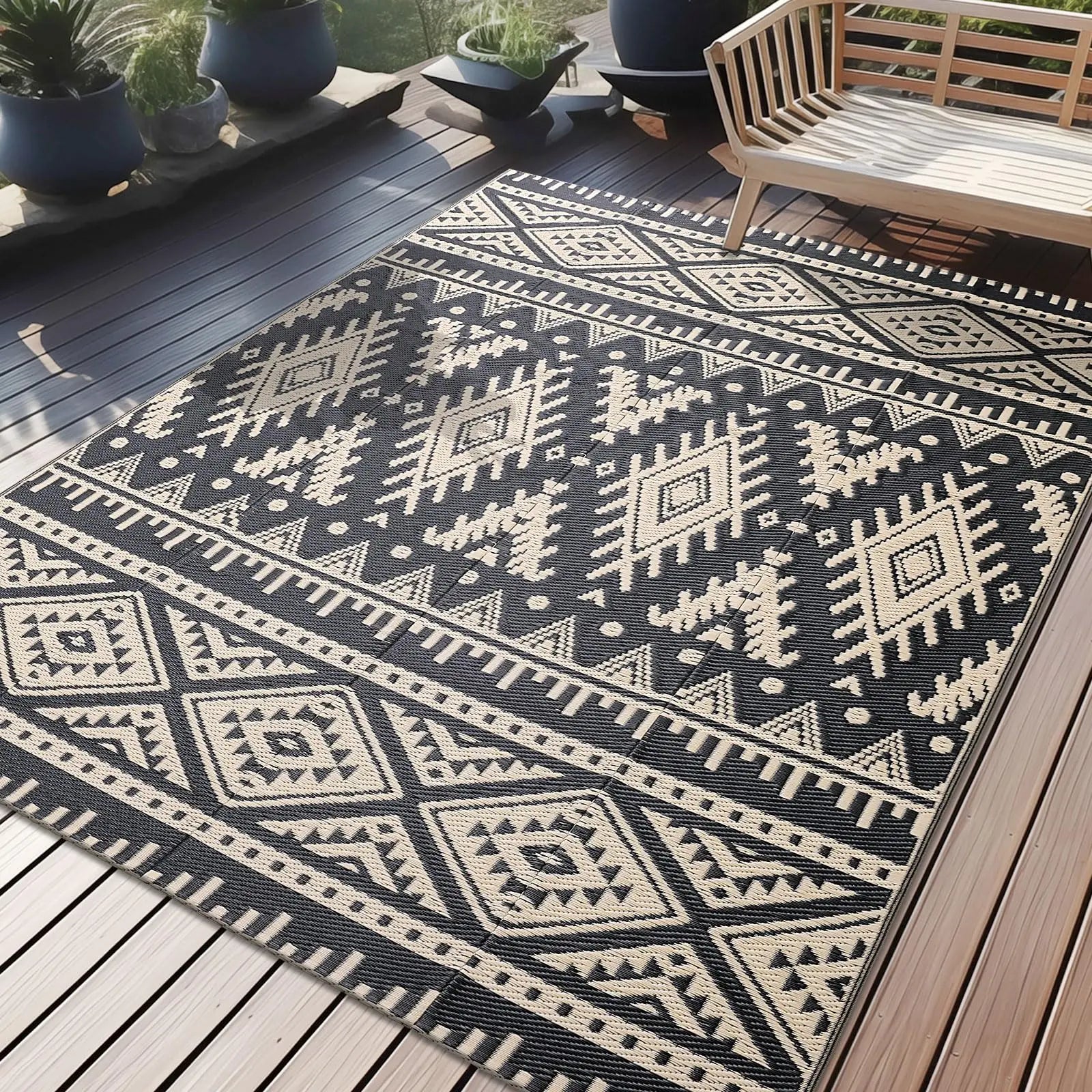 Waterproof Outdoor Rug - handmade