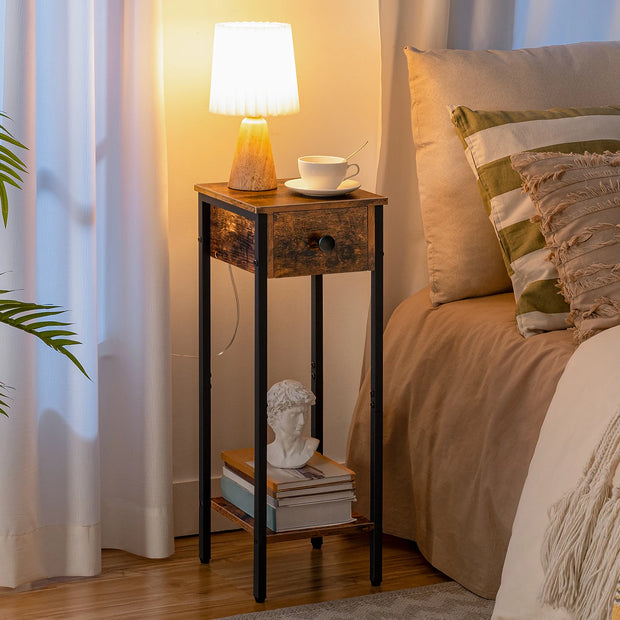 Slim Bedside Table (Set of 2) - handmade