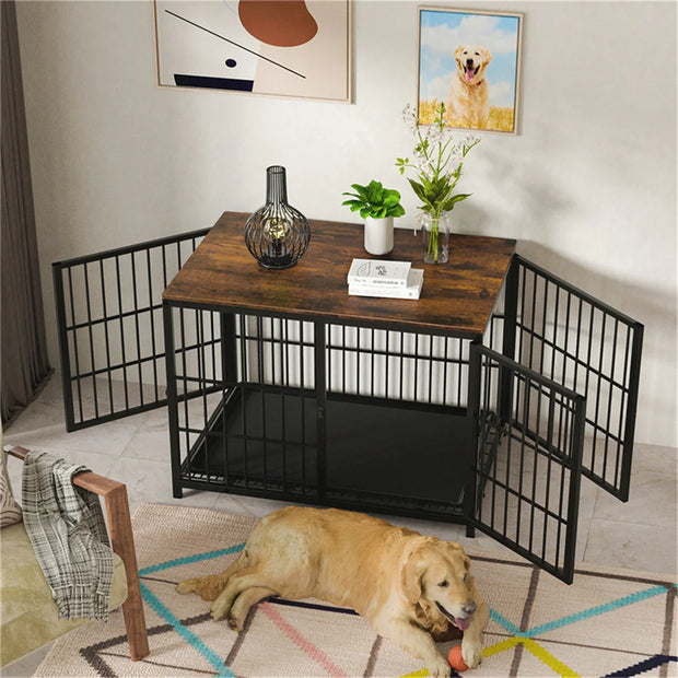 Wooden Dog Crate - handmade