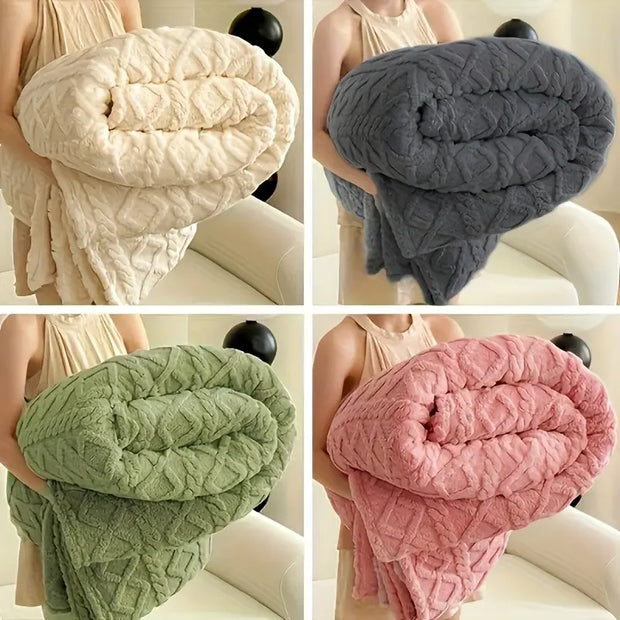Ultra-Soft 3D Plush Luxurious Fleece Blanket - handmade