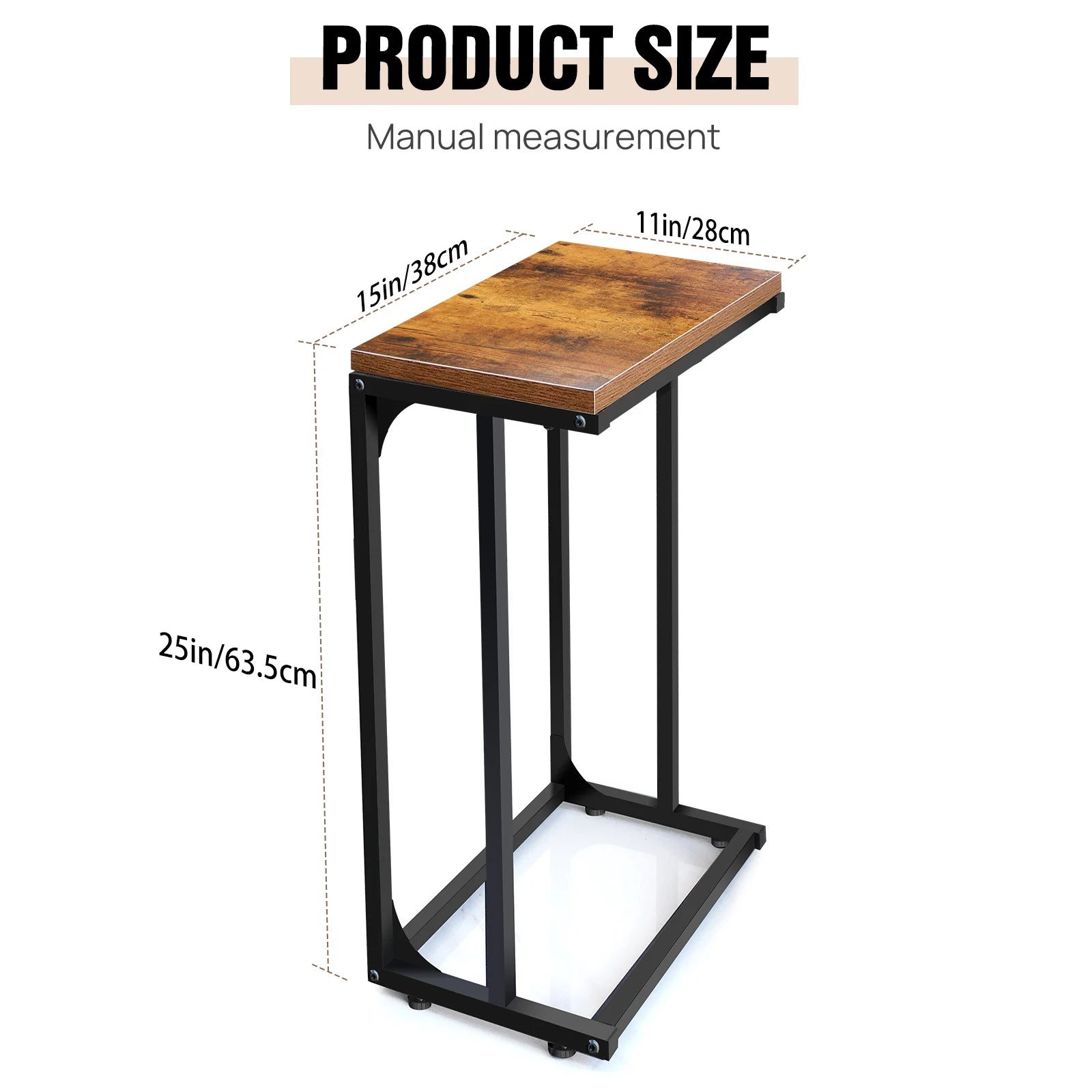 C-Shape Side Table - handmade