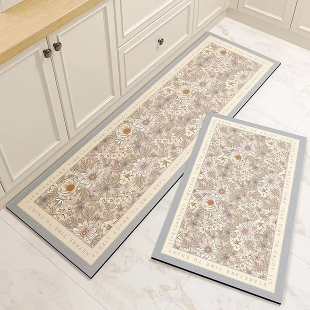 Oil-Proof Leather Kitchen Carpet - handmade