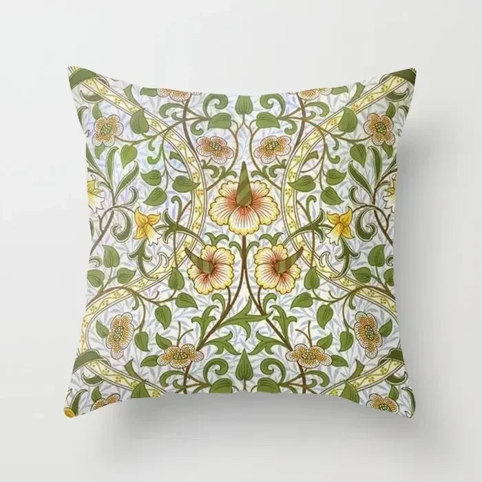 Vintage Flower Pillow Cover - handmade