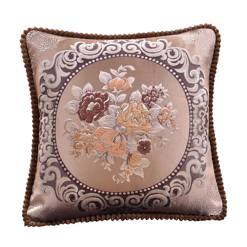 Luxury Embroidered Cushion Cover - handmade