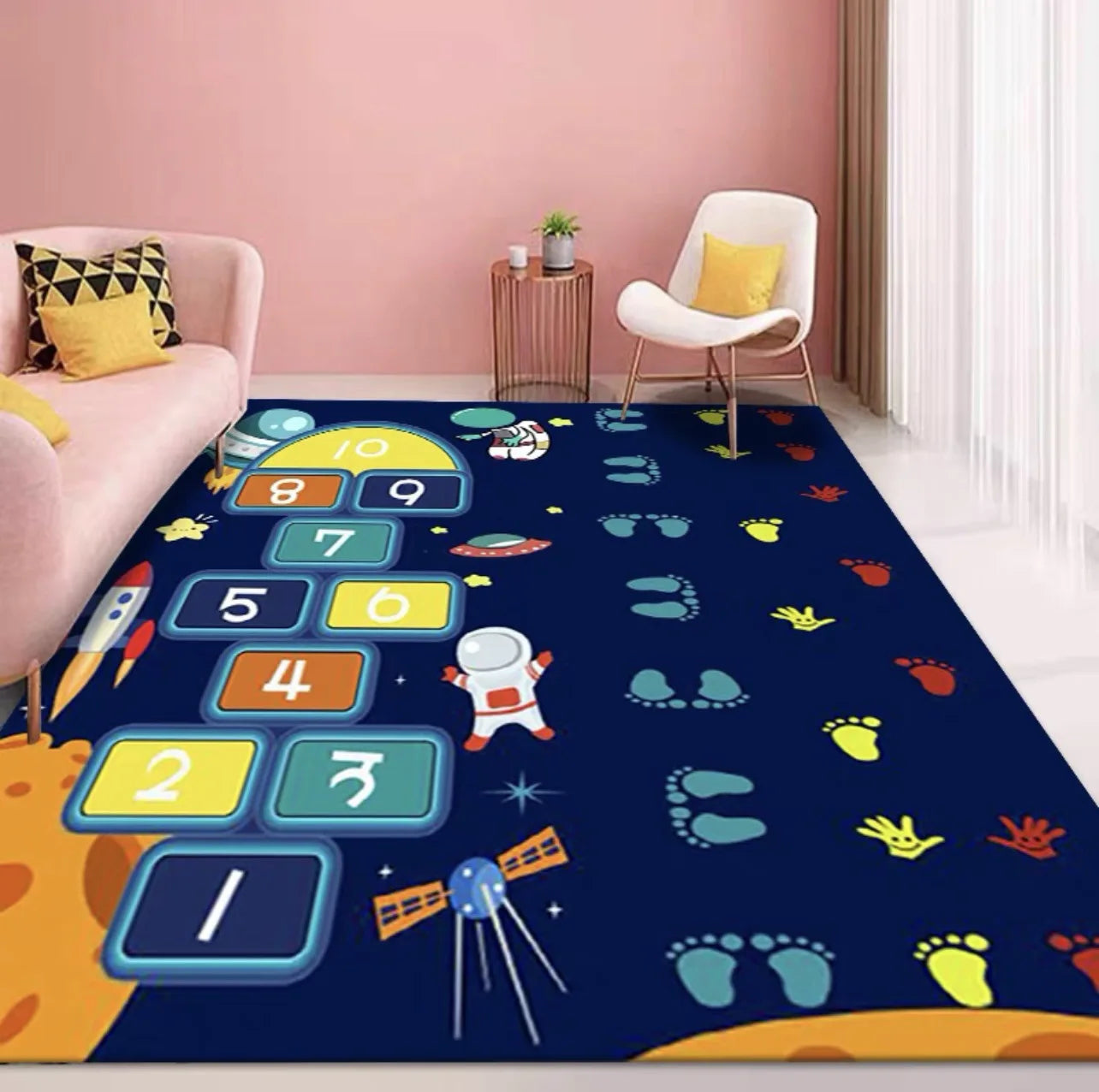 Cartoon Hopscotch Play Mat - handmade