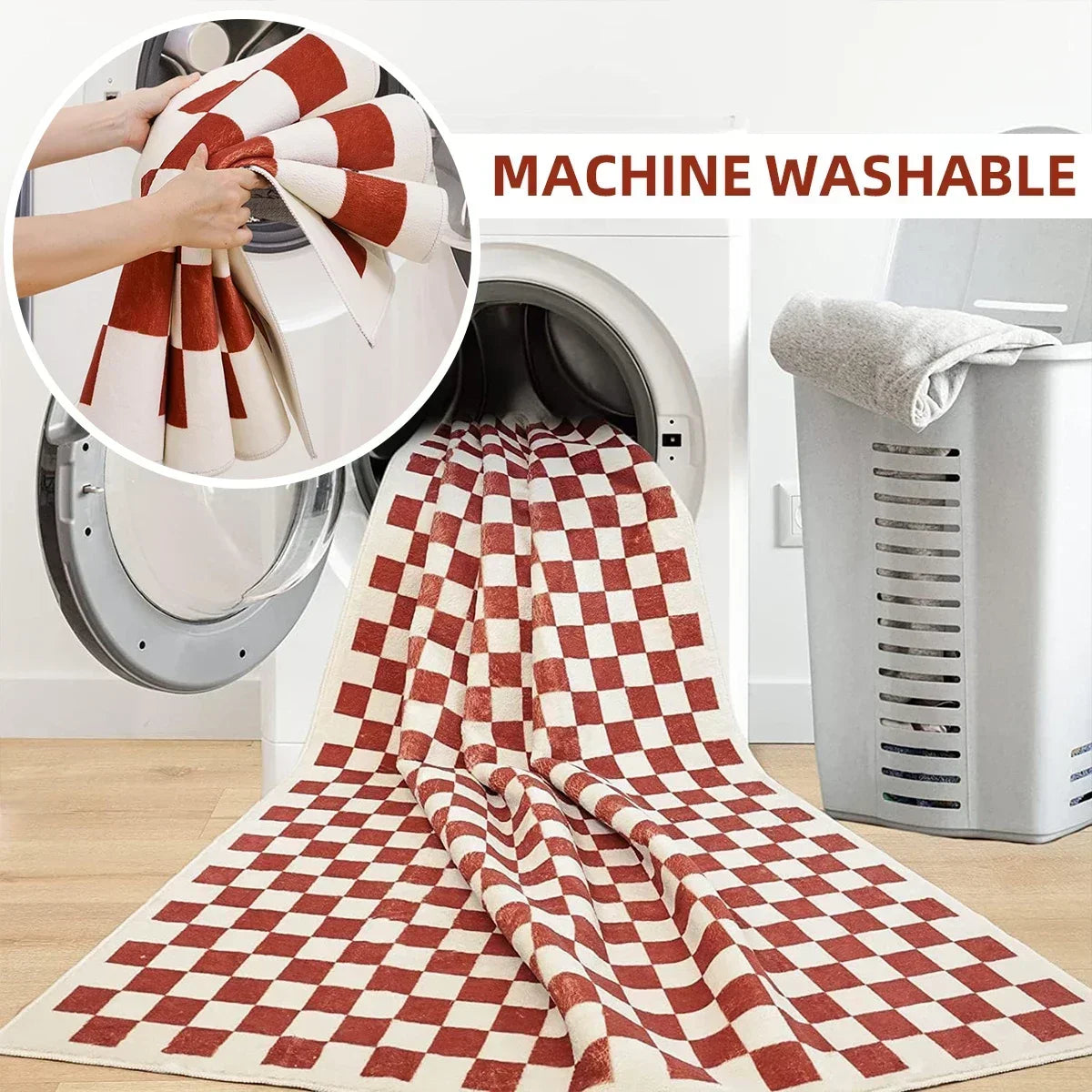 Non-Slip Machine-Washable Floor Mat - handmade