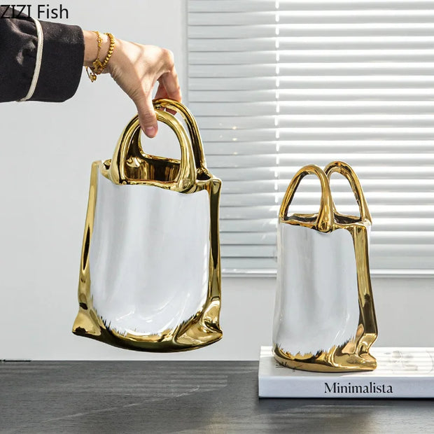 Handbag Shape Vase - handmade