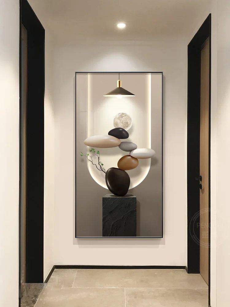 Crystal Painting LED Wall Lamp - handmade