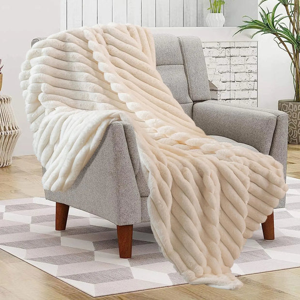 Fluffy Double Layer Blanket - handmade