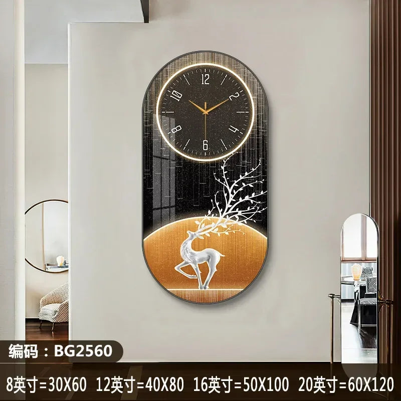 Nordic Luxury Silent Wall Clock - handmade