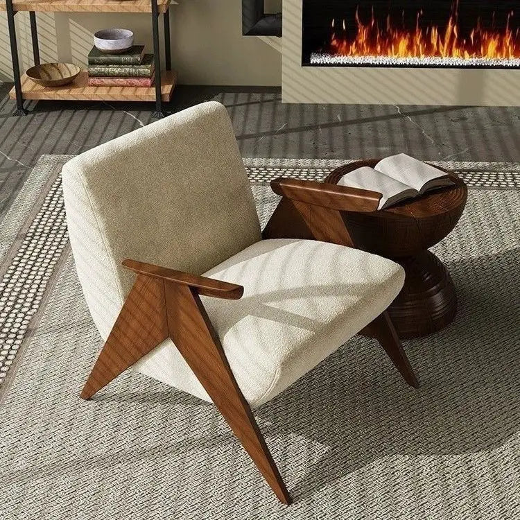 Vintage Solid Wood Armchair - handmade