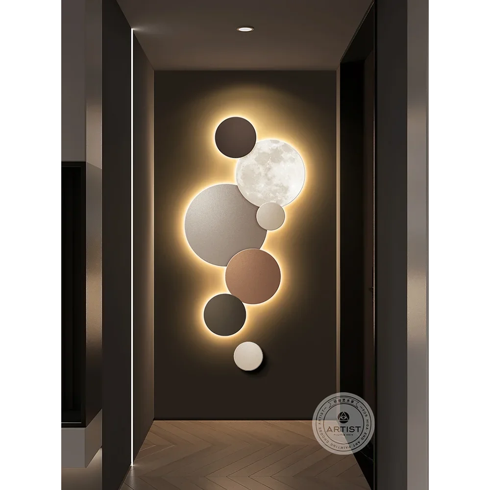 Modern LED Wall Lamp Painting - handmade