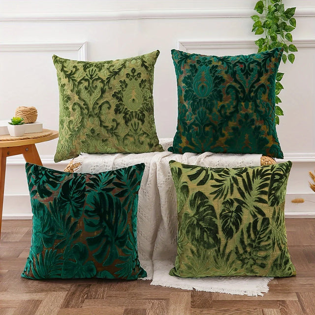 Tropical Jacquard Pillow Cover - handmade