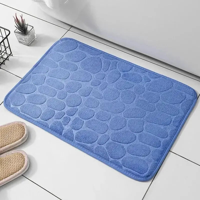 Embossed Fiber Anti-Slip Bathroom Mat - handmade