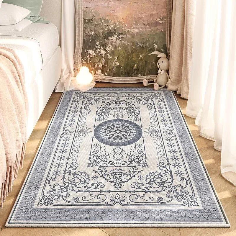 American Retro Flower Bedroom Rug - handmade