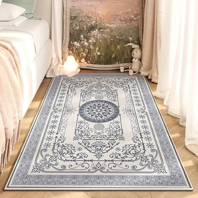 American Retro Flower Bedroom Rug - handmade