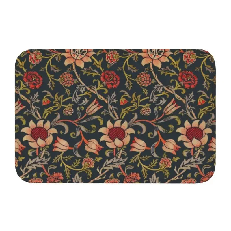 William Morris Floral Doormat - handmade