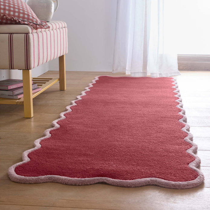Origins Scalloped Elsie Coral - handmade