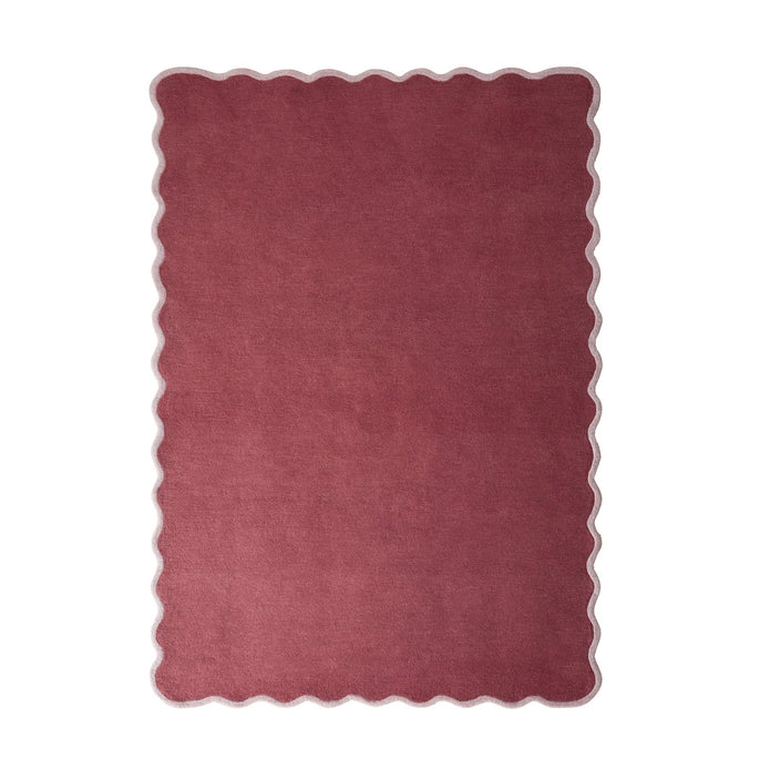 Origins Scalloped Elsie Coral - handmade