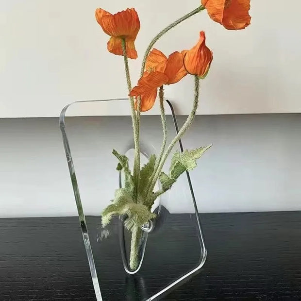 Acrylic Photo Frame Vase - handmade