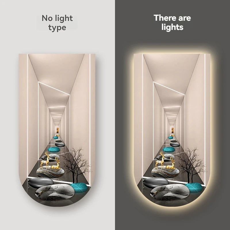 Light Luxury LED Wall Painting - handmade