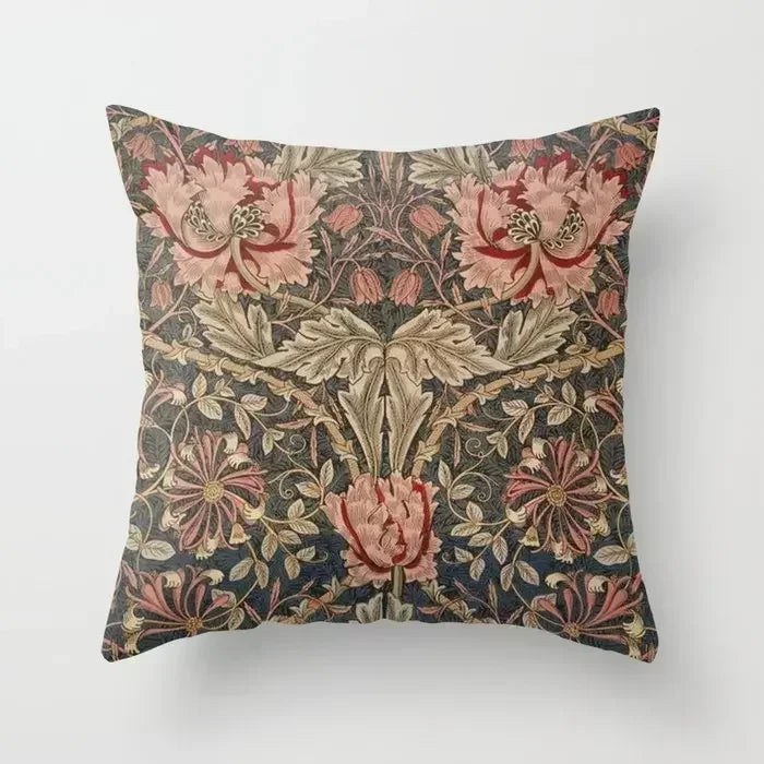 Vintage Flower Pillow Cover - handmade