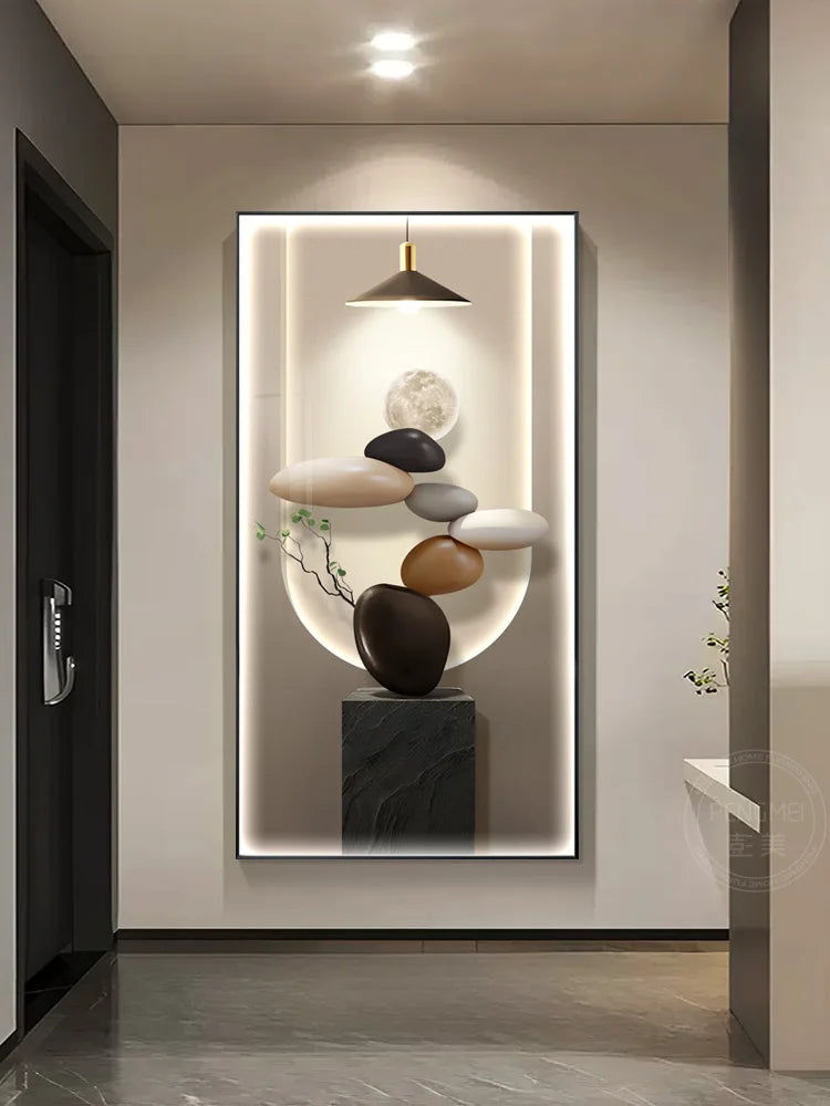 Crystal Painting LED Wall Lamp - handmade