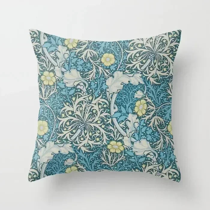 Vintage Flower Pillow Cover - handmade