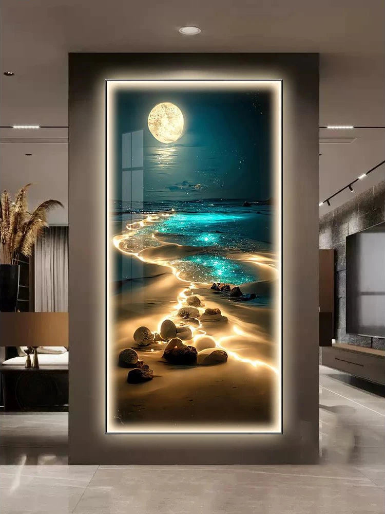 Moon LED Corridor Wall Lamp - handmade