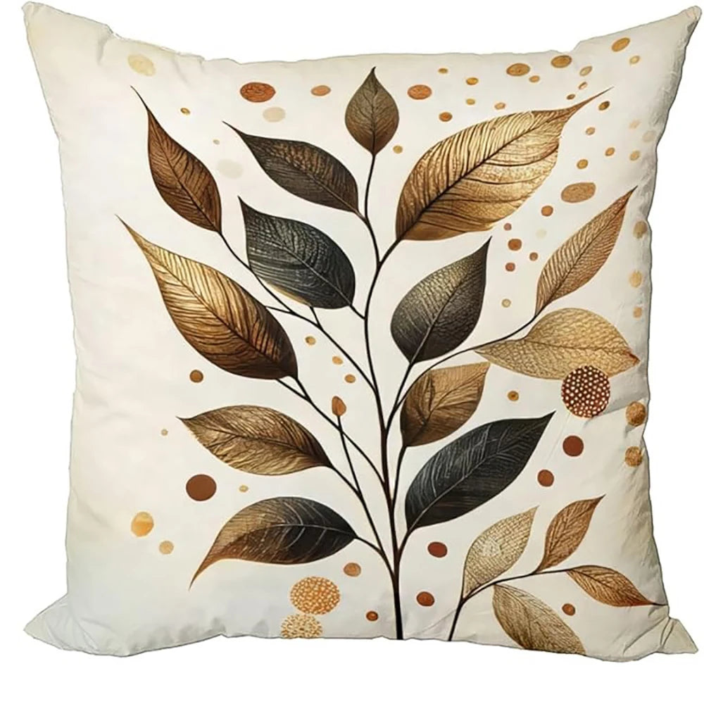Leaf Shadows Cushion Cover - handmade