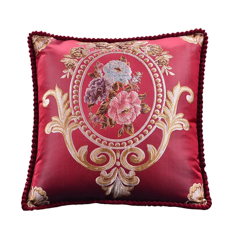 Luxury Embroidered Cushion Cover - handmade