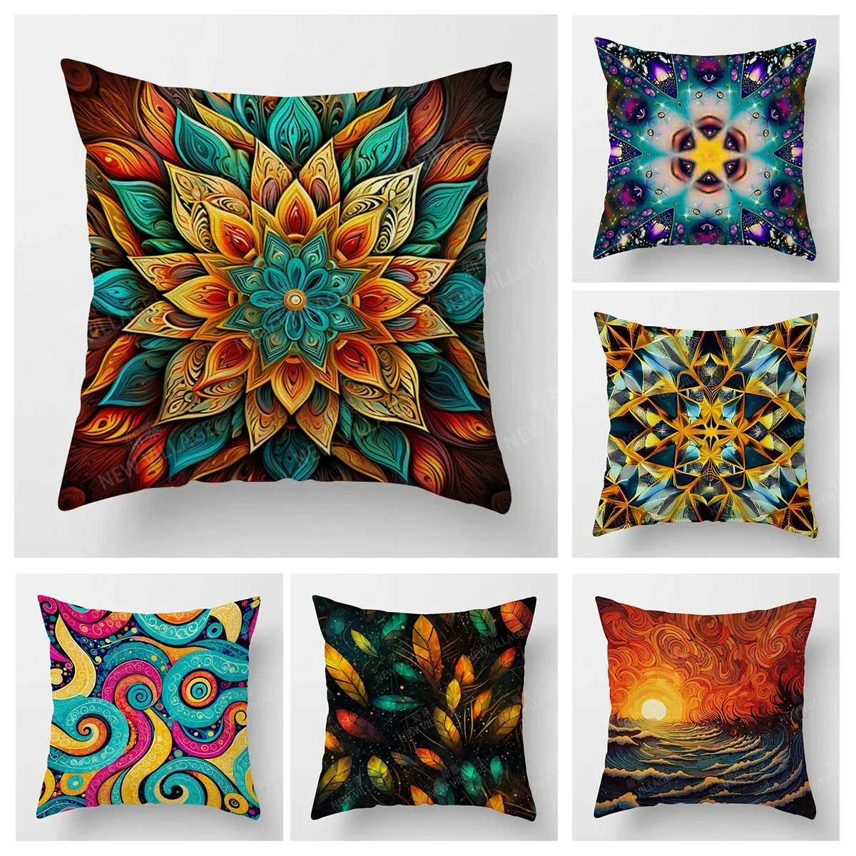 Abstract Cushion Cover - handmade