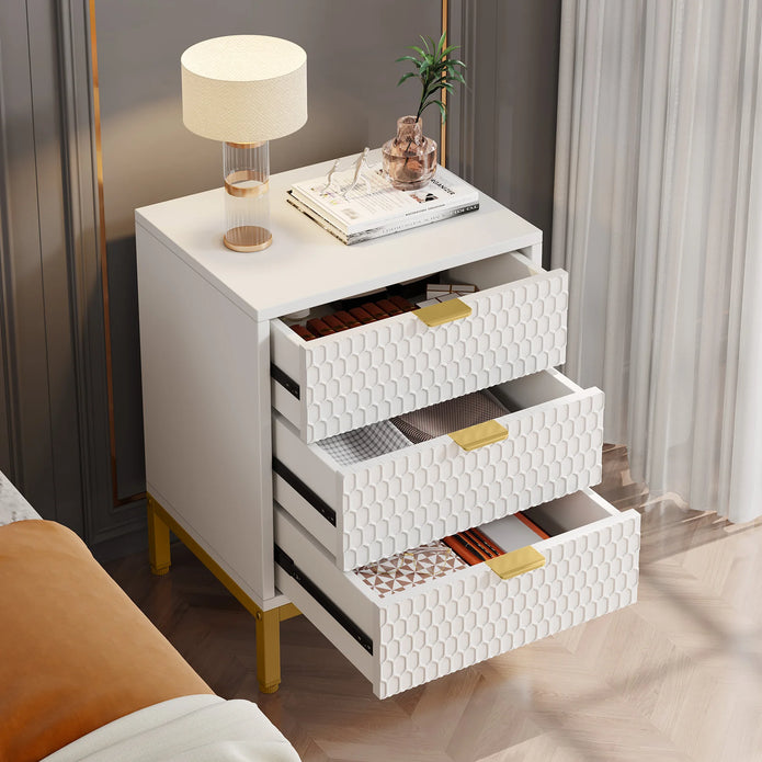 Modern 3-Drawer Nightstand - handmade