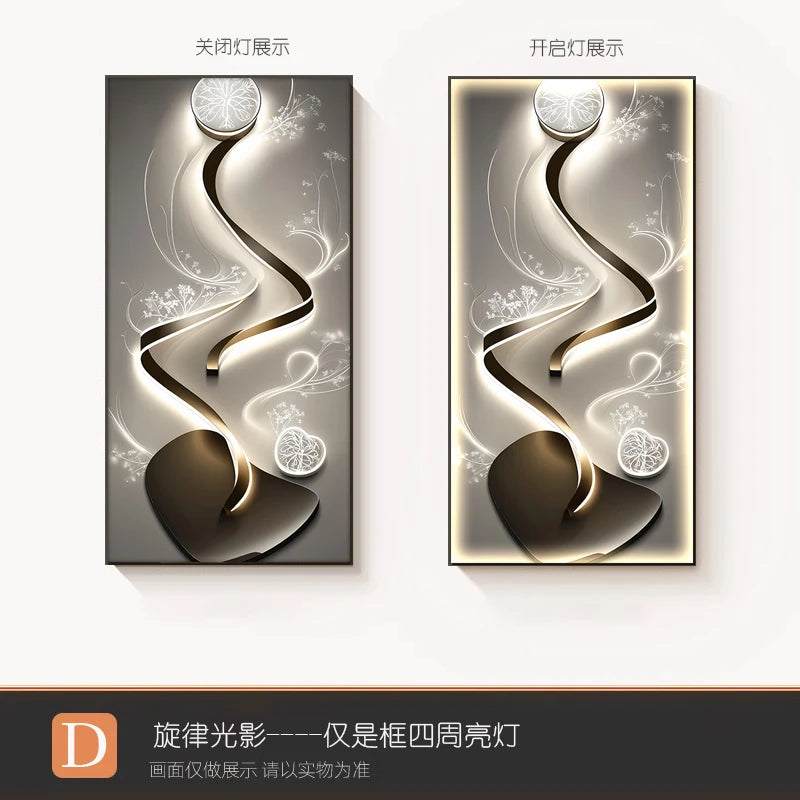 Crystal Painting LED Wall Lamp - handmade