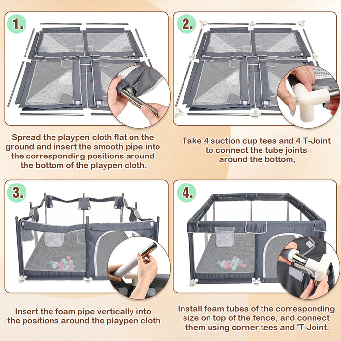 Safe Indoor & Outdoor Play Yard - handmade