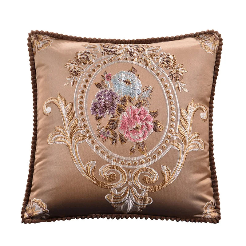 Luxury Embroidered Cushion Cover - handmade