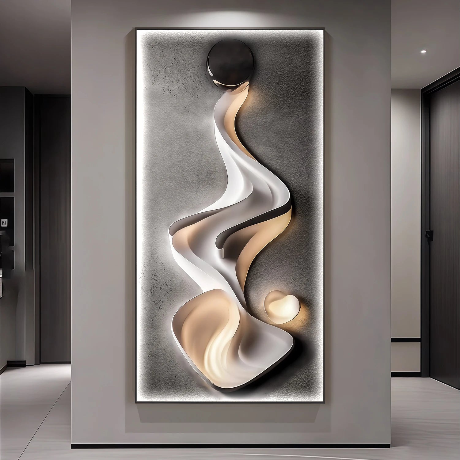 Crystal Painting LED Wall Lamp - handmade