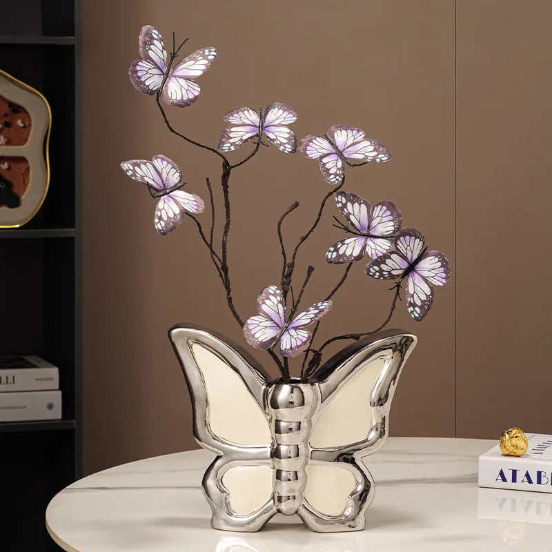Butterfly Flower Vase - handmade