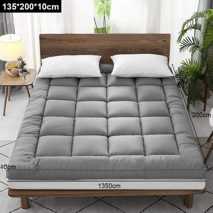 Bed Mattress Foldable Soft Student Dormitory Roll Up Floor Tatami Mat Extra Thick Bed Mattress 3D fiber Bed Topper Feather Down - handmade
