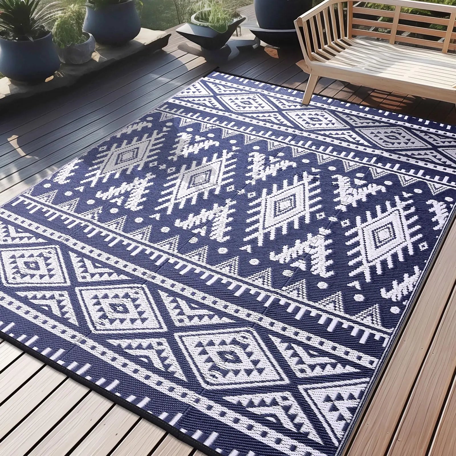 Waterproof Outdoor Rug - handmade