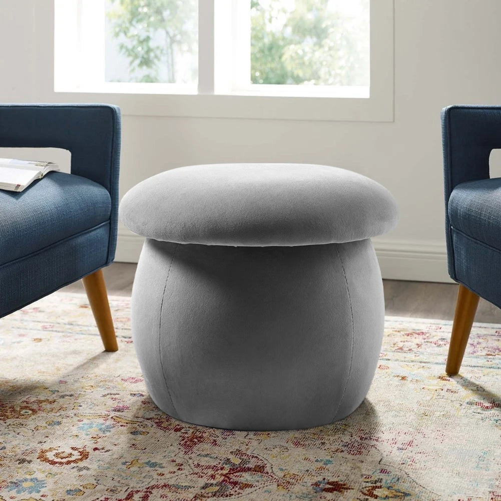 Nordic Velvet Footstool - handmade