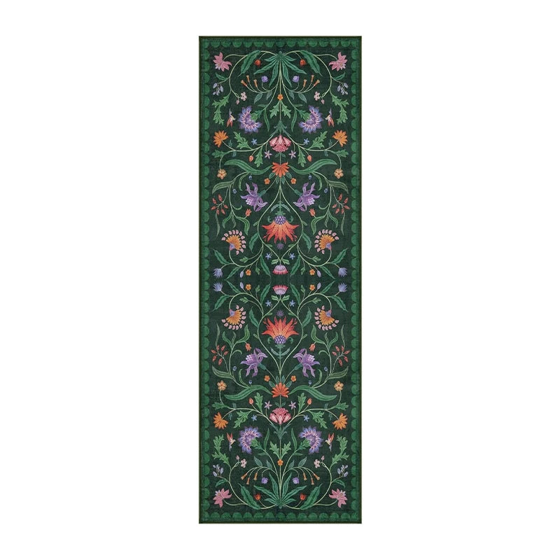 Bohemian Floral Hallway Runner Rug - handmade