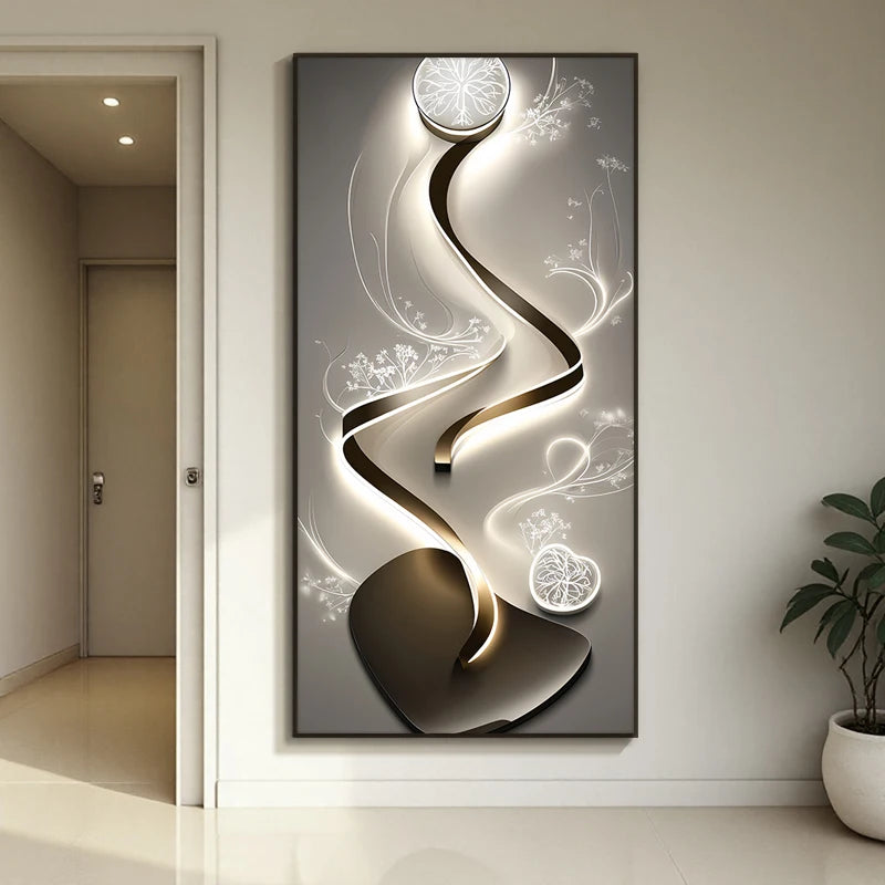 Crystal Painting LED Wall Lamp - handmade