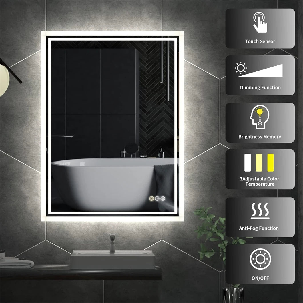 LED Bathroom Mirror - handmade