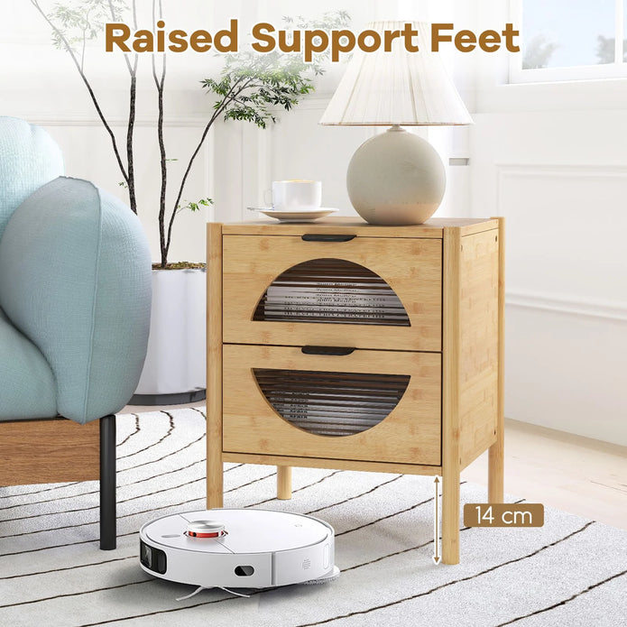 Bamboo Nightstand Table - handmade