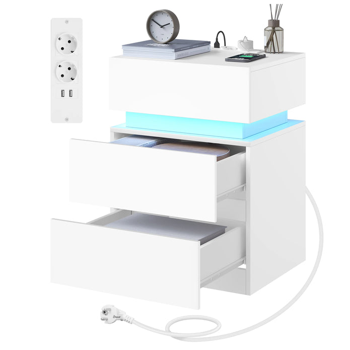 LED Bedside Table Nightstand - handmade