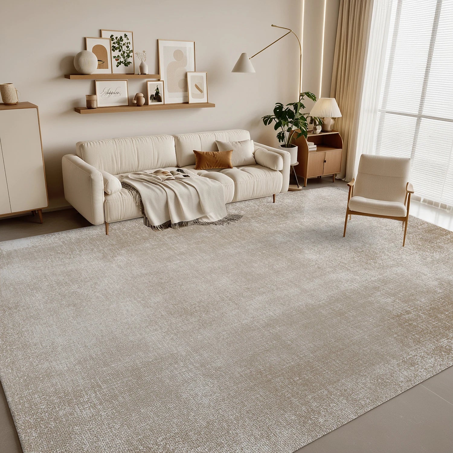 Washable Ornate Floor Rug - handmade